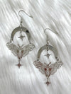 Moth Moon Earring Silver