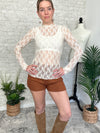 Ophelia Lace Fitted Top Cream