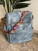 Brielle Convertible Backpack Vintage Blue