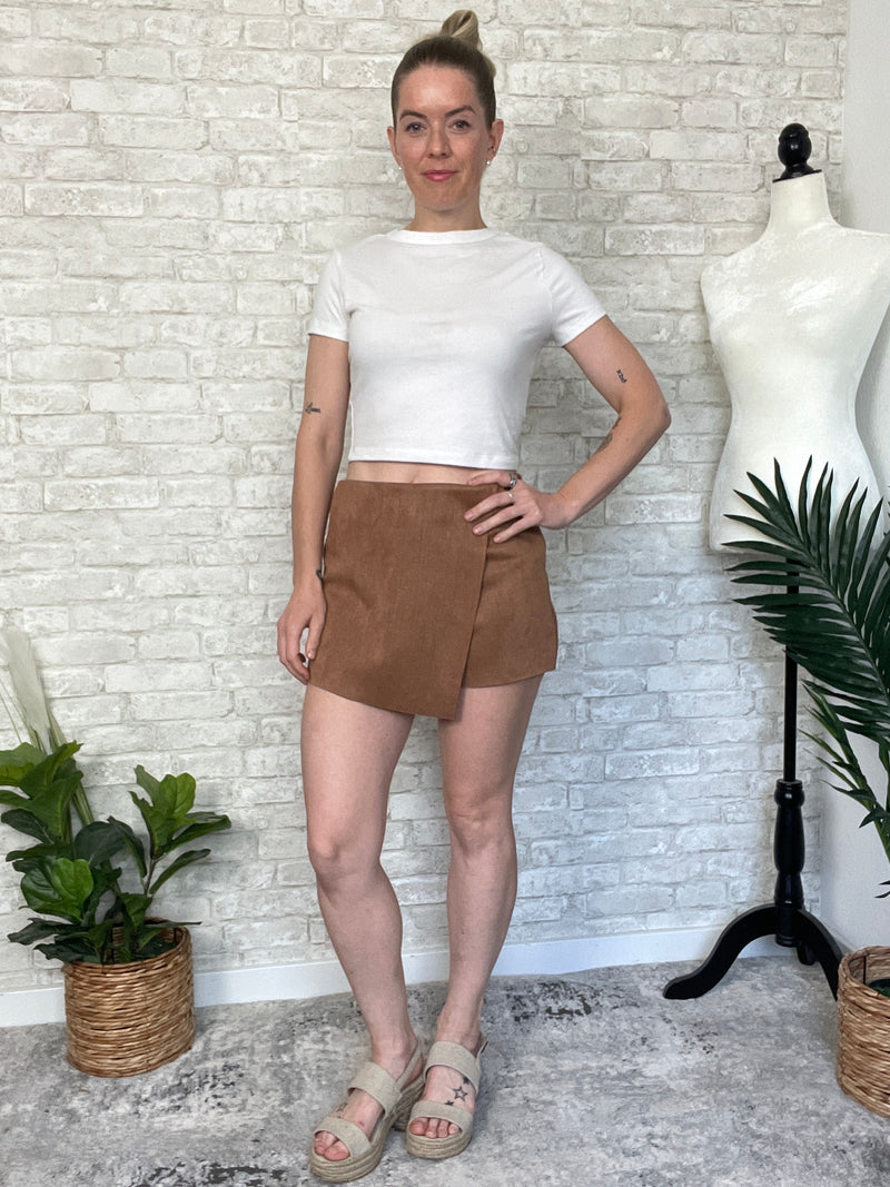 Holly Faux Suede Skort
