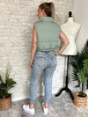 Paige Reversible Cropped Vest Mint Green
