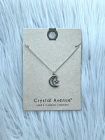 Star+Moon Pendant Necklace Silver