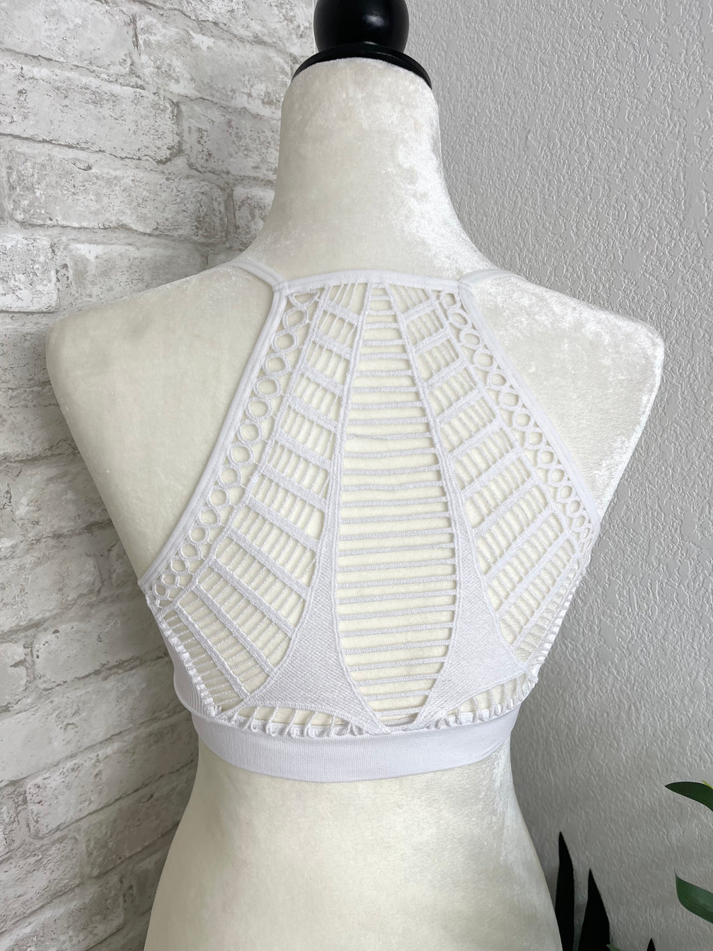 Crochet Racerback Bralette White