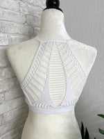 Crochet Racerback Bralette White