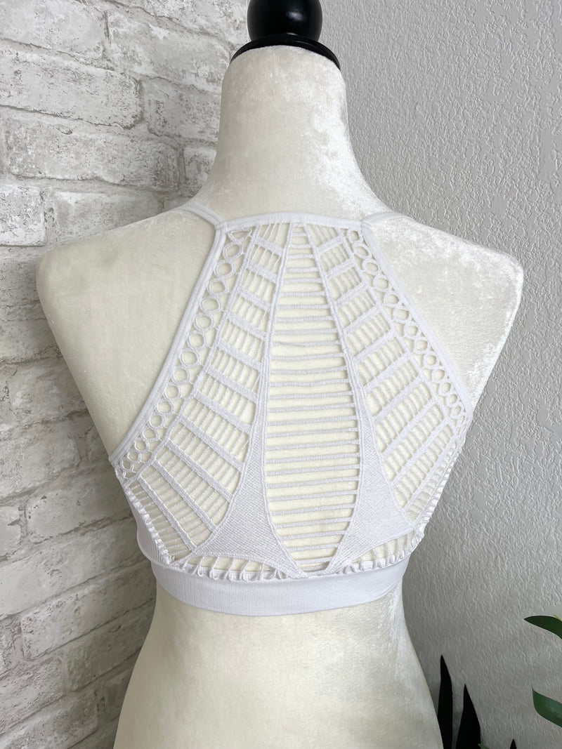 Crochet Racerback Bralette White