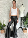 Morticia Extreme Flare Faux Leather Bottoms