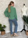 Celine Bow Blouse Green