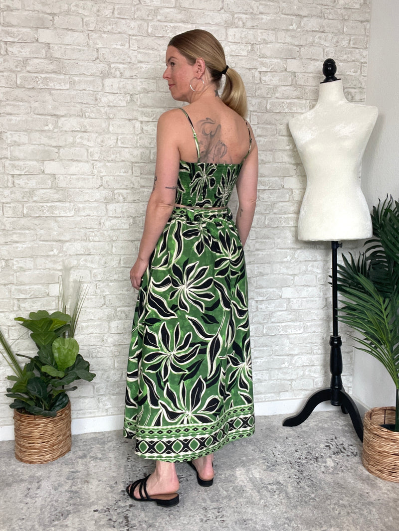 Vienne Green Skirt Set