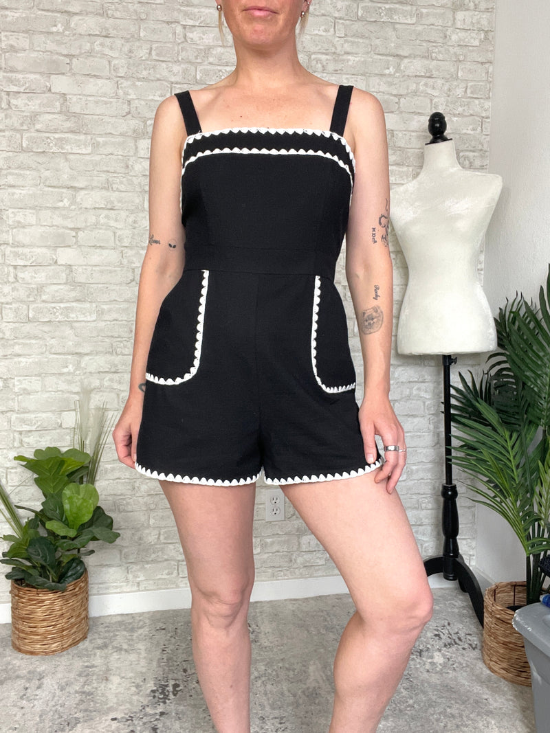 Cayla Black+White Romper