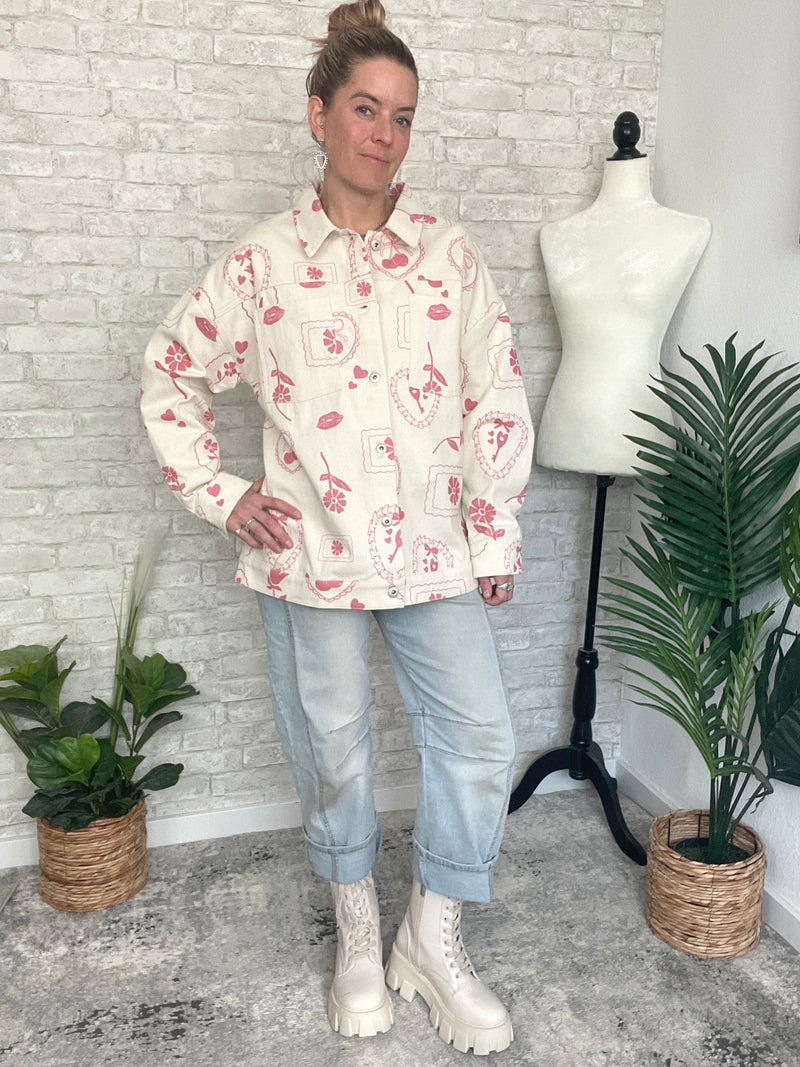 Lover Cream Denim Jacket