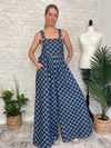 Fena Checker Wide-Leg Overall