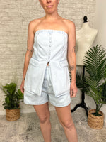 Rhonda Strapless Denim Top