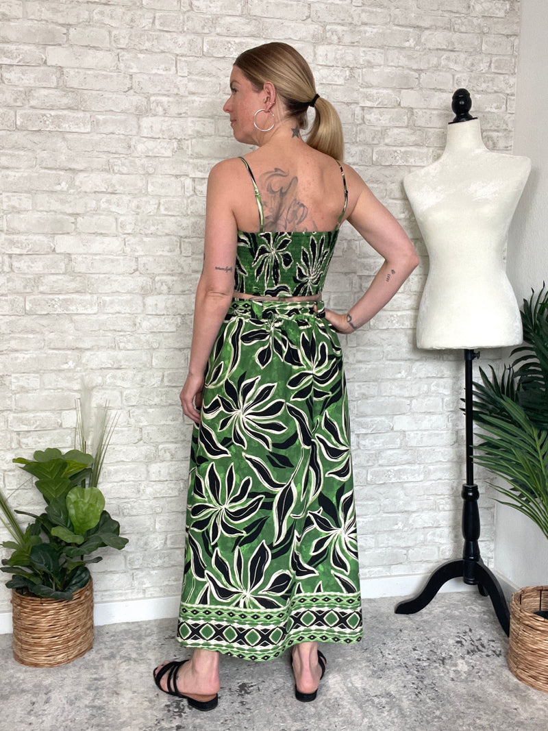 Vienne Green Skirt Set