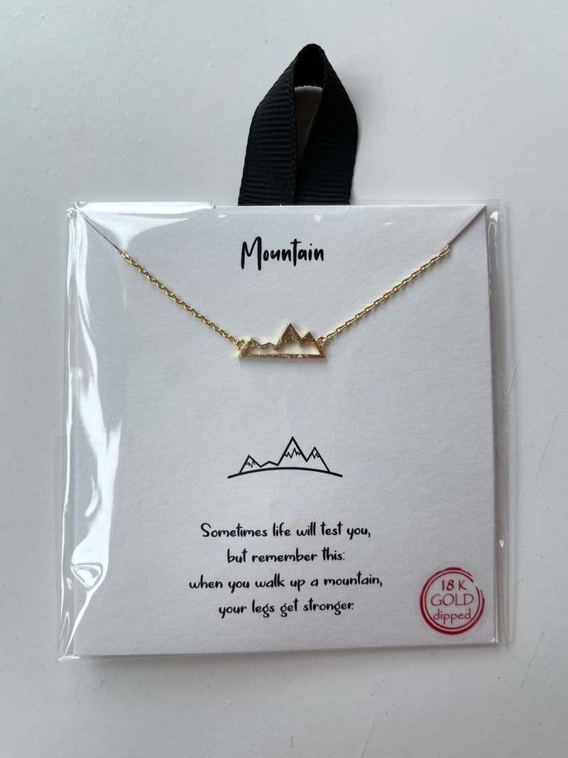 Mini Mountain Necklace Gold