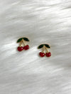 Cherry Acrylic Stud Earrings
