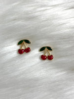 Cherry Acrylic Stud Earrings