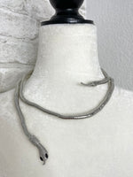 Bendable Wrapped Snake - Necklace/Bracelet Silver