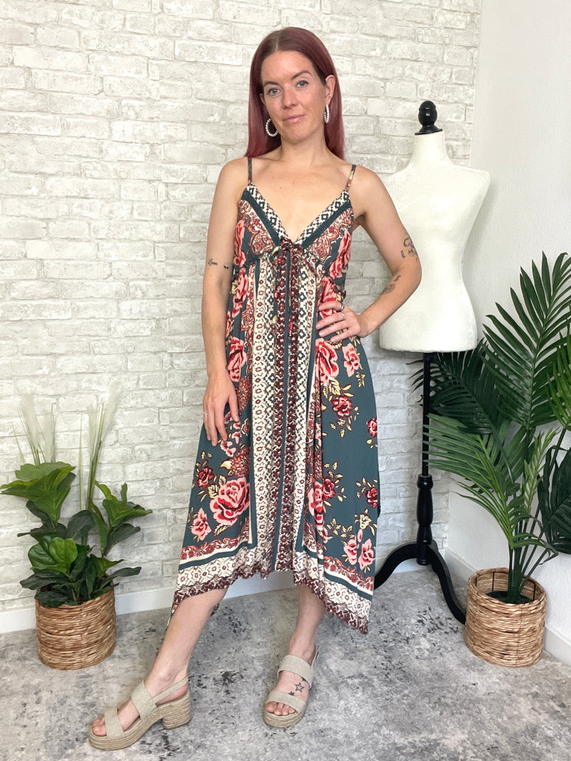 Penny Teal Hanky Dress
