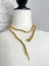 Bendable Wrapped Snake - Necklace/Bracelet Gold