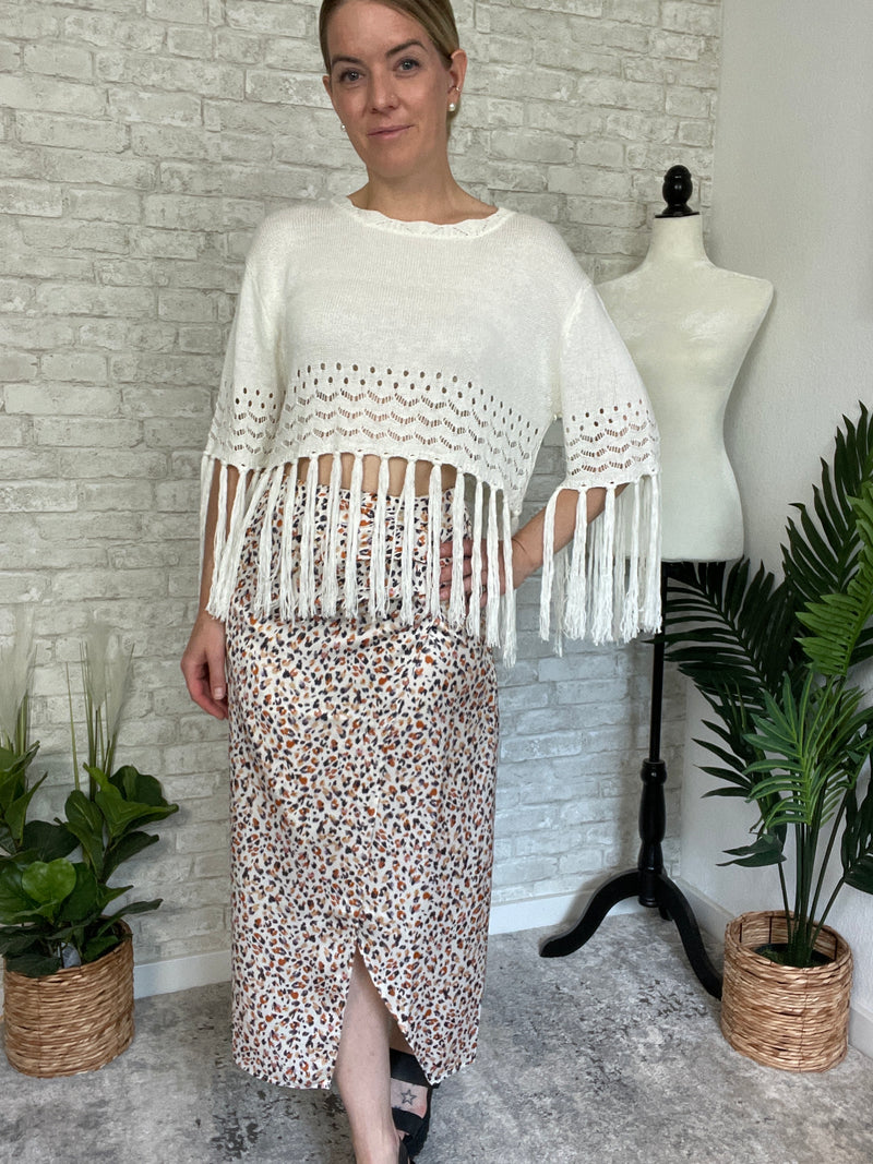 Josephine Tassel Top Cream
