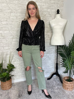 Sphinx Black Crinkle Top