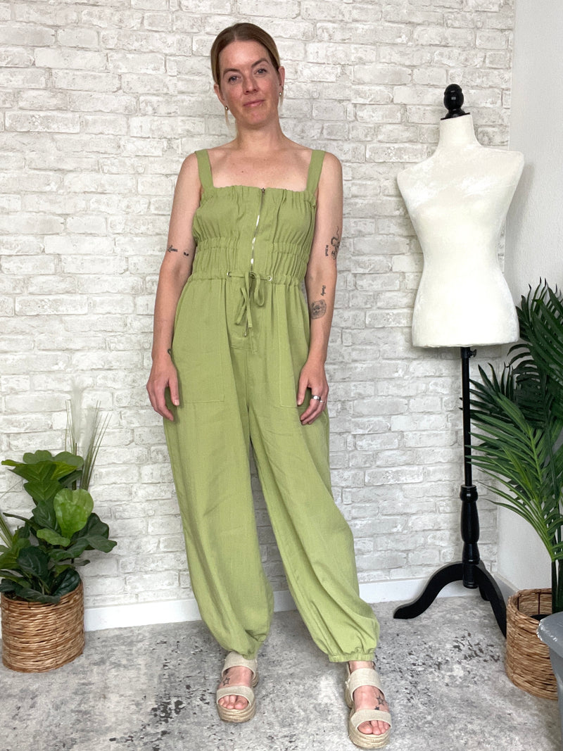 Quinn Pistachio Jumpsuit