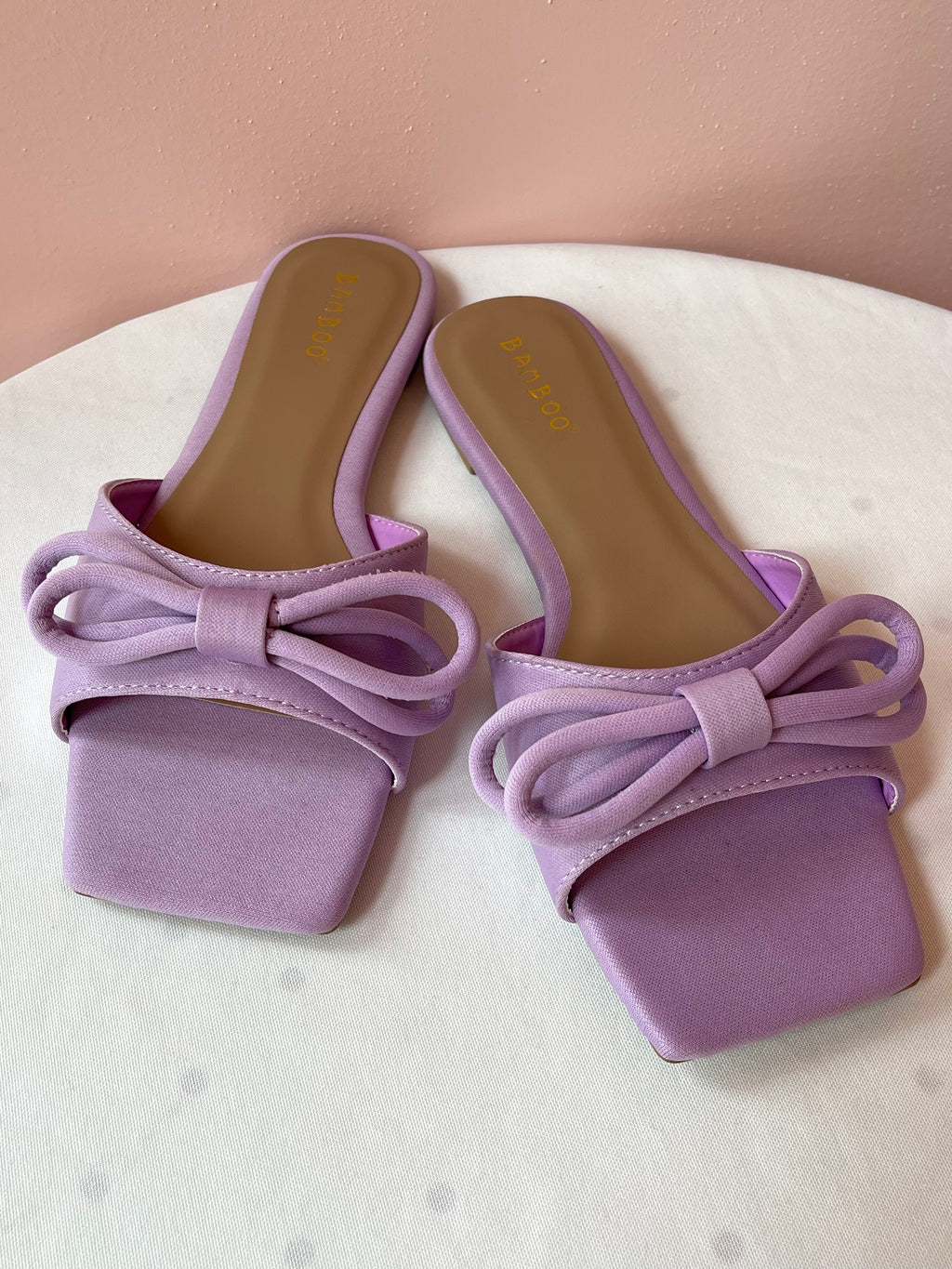Estrella Bow Slide On Lavender