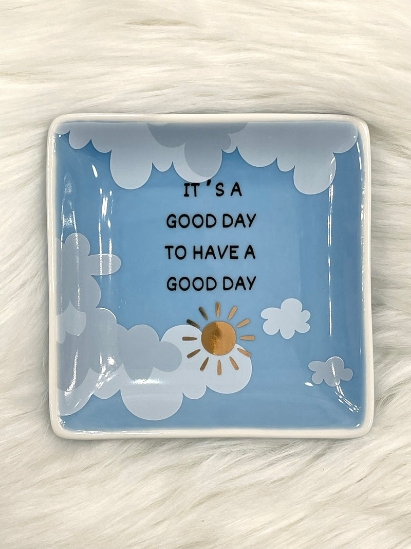 Cloud Print - Good Day Jewelry Tray
