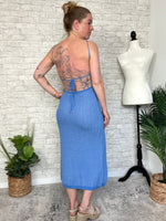 Conch Blue Seaside Knit Dress/CoverUp