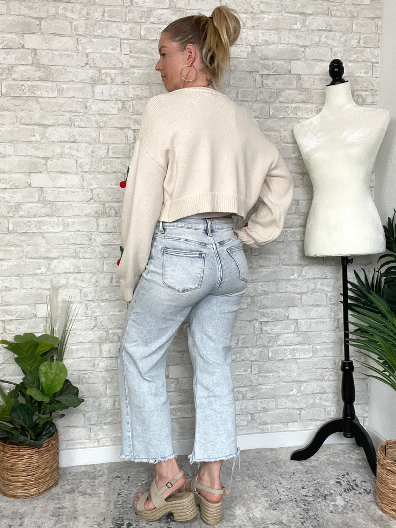 Cream Bauble Cherry Cardigan