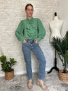 Celine Bow Blouse Green