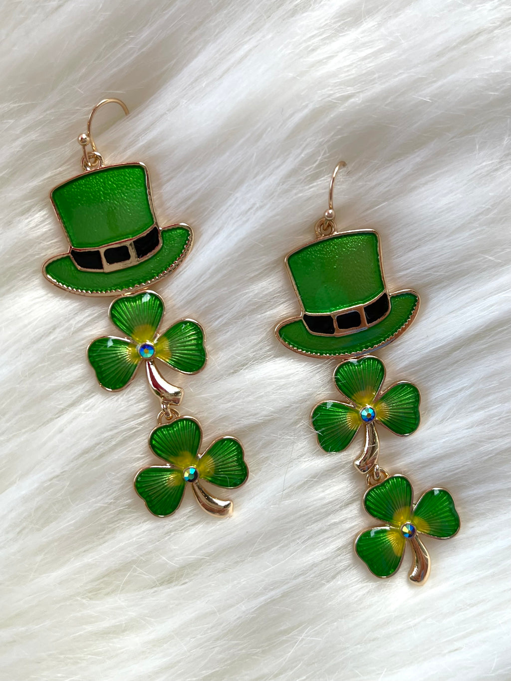 Leprechaun + Clover Earring