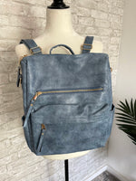 Brielle Convertible Backpack Vintage Blue