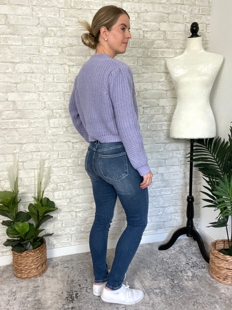 Lilac + Coral Floral Cardigan