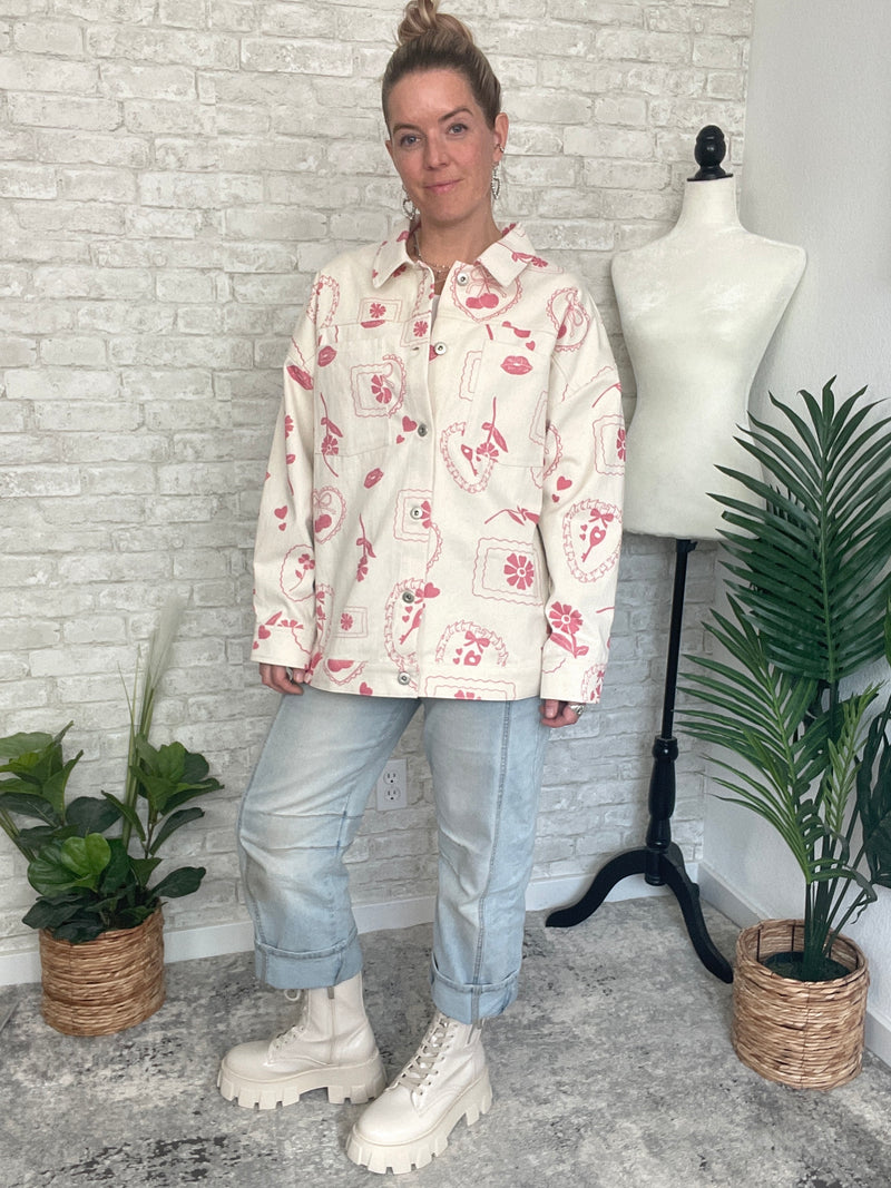 Lover Cream Denim Jacket