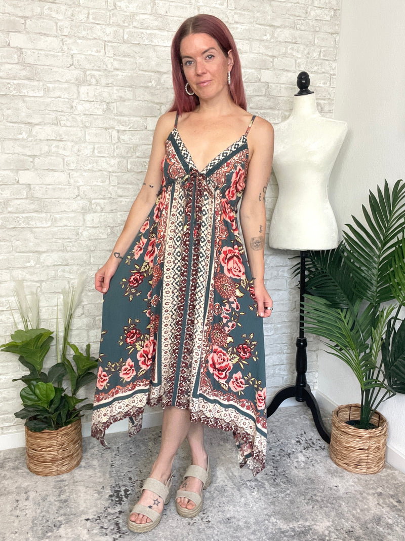 Penny Teal Hanky Dress