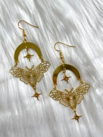 Moth Moon Earring Gold