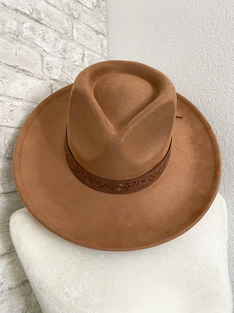 Noelle Wide Brim Hat Camel