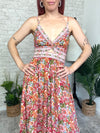 Heidi Twist Peach Floral Dress