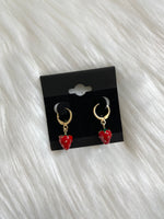 Strawberry Mini Gold Hoops