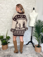 Holly Western Cardigan Brown