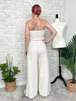 Leoni Cream Linen Suit Set