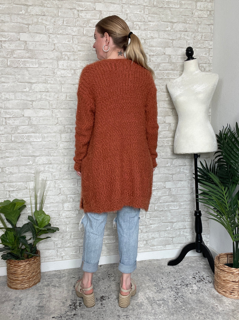Rosetta Ginger Fuzzy Cardigan