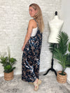 Daisy Navy Velvet Overall
