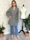 Khloe Jacket Black + White Houndstooth
