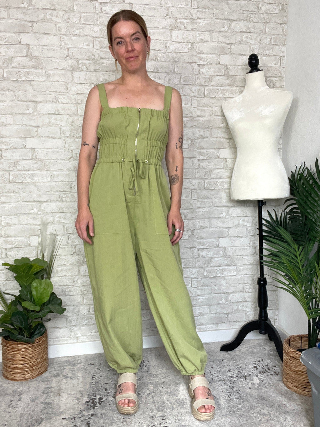 Quinn Pistachio Jumpsuit