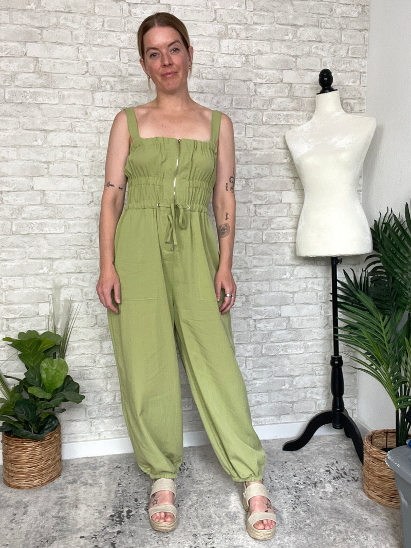Quinn Pistachio Jumpsuit
