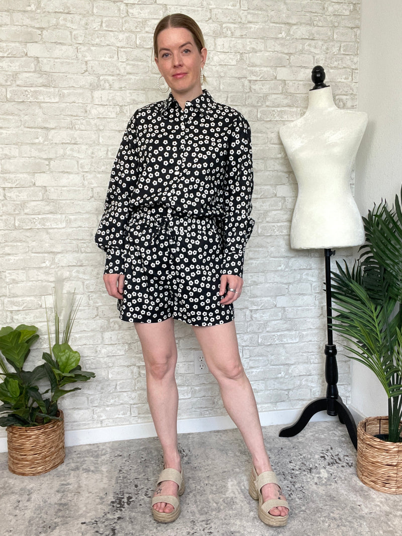 Turi Set Button Up Shorts
