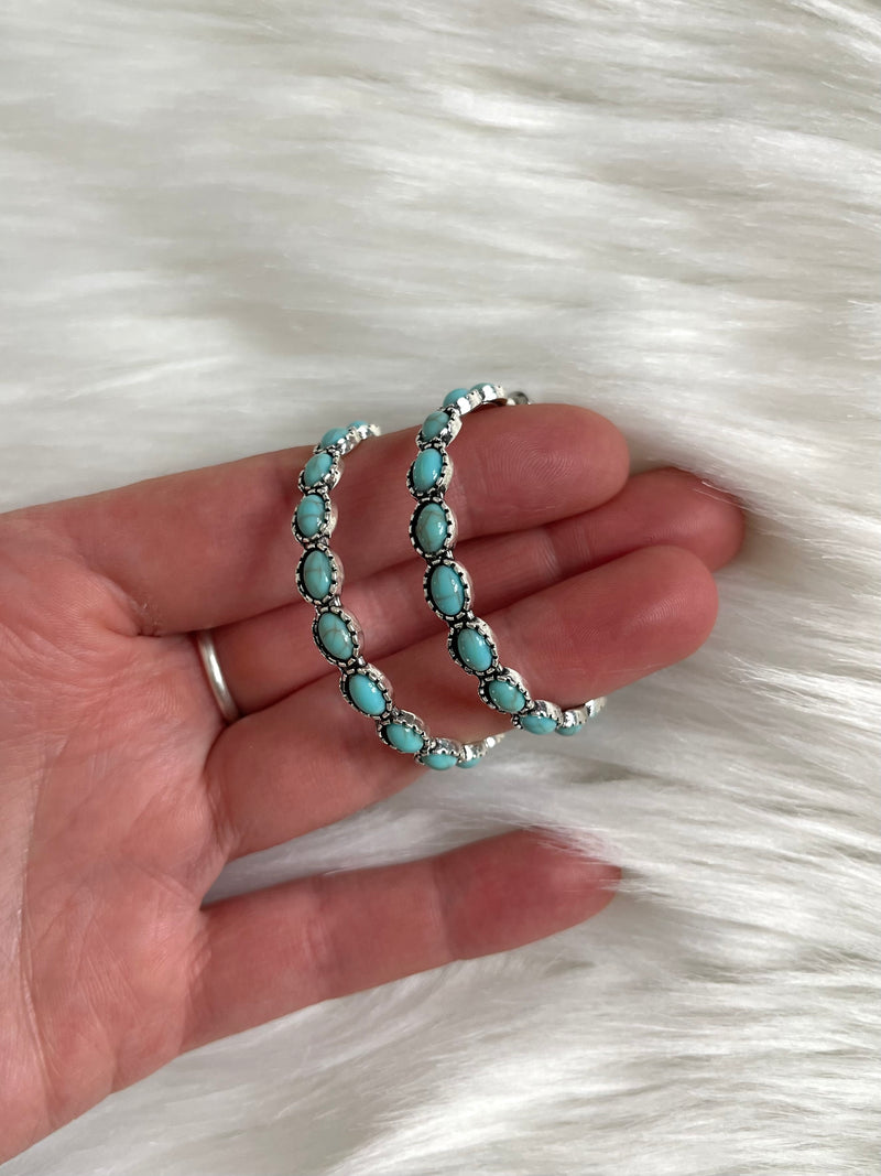 Turquoise Hoop Earrings