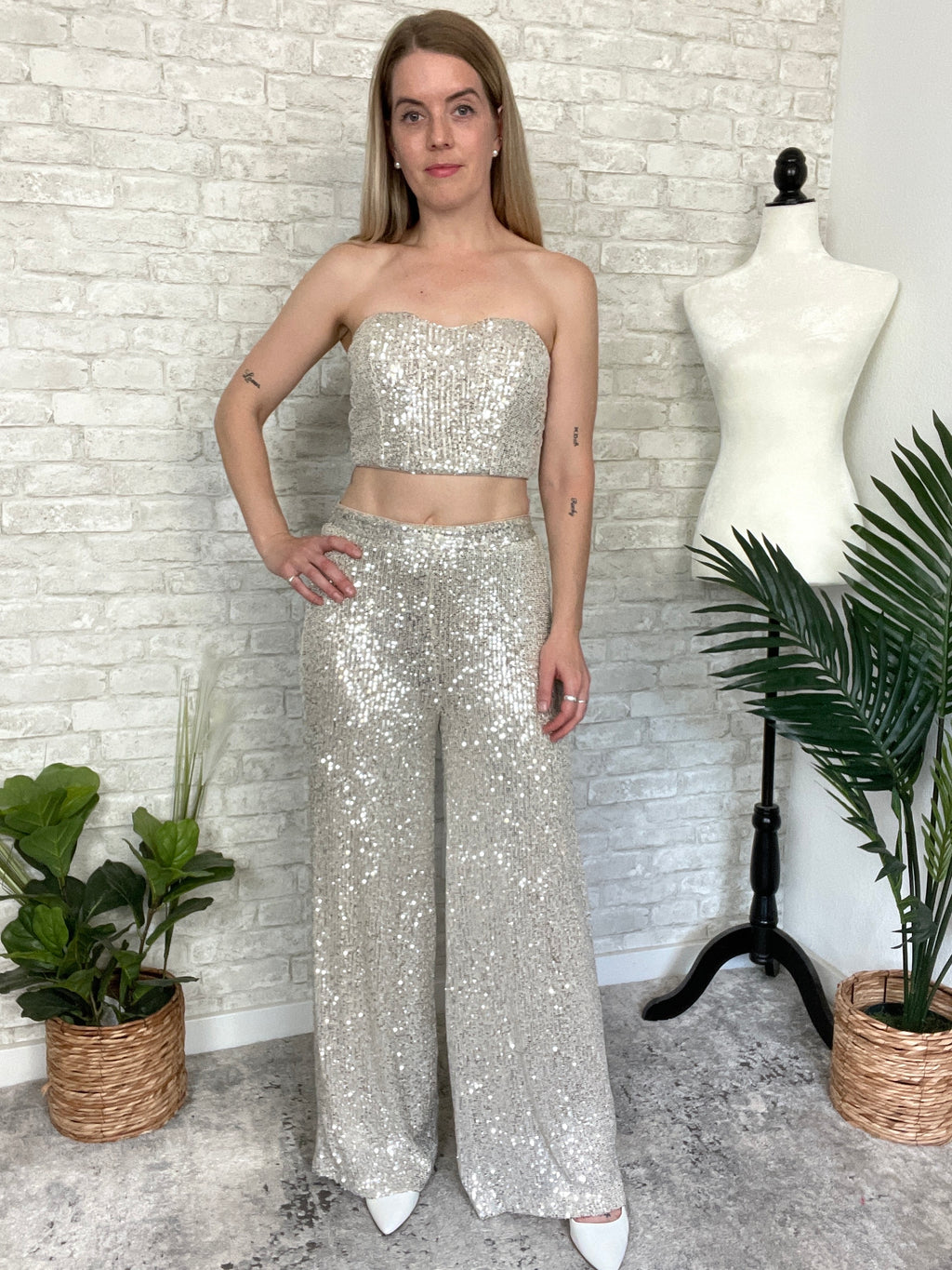Hazel Champagne Sparkle Top